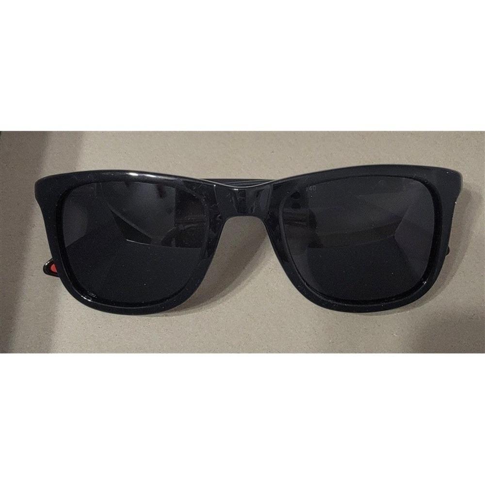 NWT Black Rectangle Sunglasses RB8707 Red Arms 117465